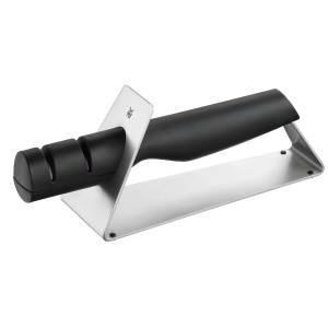 WMF Gourmet Knife Sharpener Discuri ceramice, 2 trepte, pre si post ascutire, manevrare sigura
