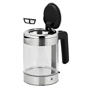 WMF Kitchen Miniis Kettle Glass 1 litru, ceainic fara fir mic, indicator de nivel al apei, filtru de apa de var, oprire automata a fierberii, 1900 wati, - Img 5