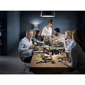 WMF Lumero 3in1 Gourmet Station pentru 8 persoane, combo fondue raclette, electric, control temperatura, iluminare, 1800 wati, economie de spatiu, otel inoxidabil mat - Img 8