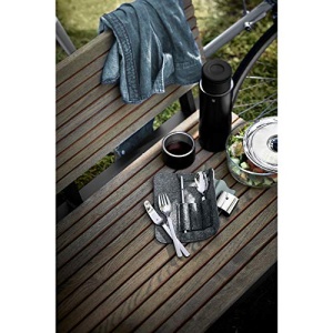 WMF my2Go, Otel inoxidabil, Set tacamuri 8 piese, Set tacamuri de calatorie in aer liber 1 persoana, Tacamuri de camping cu carcasa, Tacamuri de drumetie ecologice, paie, perie de curatare, accesorii de camping cadou - Img 11