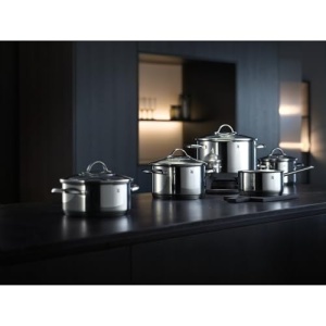 WMF Provence Plus Set de oale cu inductie 5 bucati, Set de oale de gatit cu capac de sticla, Cromargan din otel inoxidabil lustruit, Set de oale neacoperite - Img 2