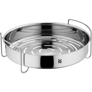 WMF Vitalis Aroma Steamer 28 cm, Oala cu aburi, Prajitor rotund 5.0l, Oala cu aburi, Capac din sticla cu margine din silicon, Termometru de gatit, Tava de gatit, Cromargan din otel inoxidabil neacoperit, rezistent la cuptor - Img 9