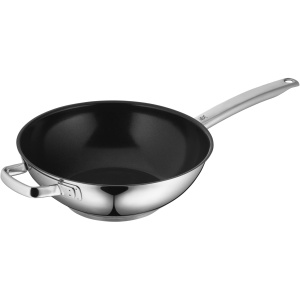 Wok din inox WMF Durado 28 cm, antiaderent, pentru toate tipurile de plite