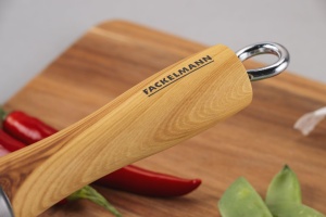 Wok Fackelmann 26 cm Carbon Steel Antiaderenta Maner Bambus PFAS-Free - Img 7