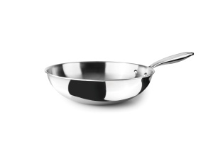 Wok IBILI Triply Natural 20 cm, inox, inductie, fara antiaderent