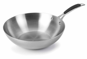 Wok LACOR 53828 Trimetal, 28 cm, Culoare Gri
