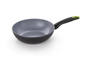 Wok Monix Eco Nature 28 cm, Aluminiu reciclat, Anti-adeziv