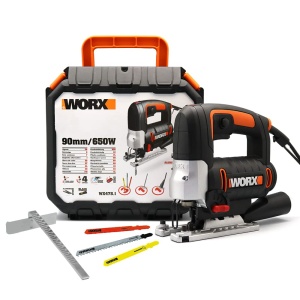 WORX WX4781 Ferastrau vertical 650W - Ferastrau pendular cu electronica de viteza pentru taierea precisa a lemnului metalului si PVC-ului - cu cutie d - Img 1