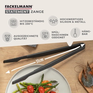 Zanga multifunctionala Fackelmann Statement din silicon, 30 x 6 x 3 cm, cu functie Lift-Up - Img 2