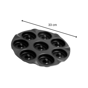 Zenker 7426 Tava de copt speciala pentru 8 bucati - Coacere usoara si sanatoasa, antiaderenta, O33 cm, Negru - Img 3