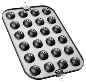 Zenker Cake-Pops Maker Set 38,5 x 26,5 cm SPECIAL CREATIVE, tava de copt pentru prajituri pe bat, incl. accesorii (tulpini, pungi si suporturi) (culoare: negru), cantitate: 1 bucata - Img 3