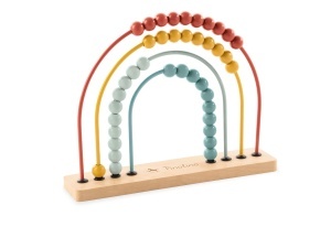 Abac Pinolino Regenbogen Ruby Montessori din lemn masiv pentru copii 1 ani design colorat - Img 5