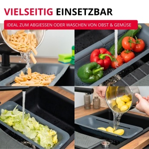Abtropfsieb pentru Spulbecken Westmark, 36-49 cm, BPA-free, Negru - Img 3