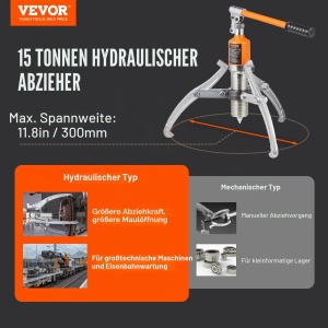 Abzieher Hidraulic VEVOR YL-15T, Capacitate 15 t, Max. Spreizare 304,8 mm - Img 2