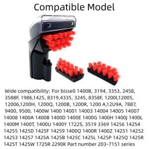 Accesorii compatibile Sionlan pentru Bissell 1400B 3194 2458 Perie Tough Stain Negru - Img 2