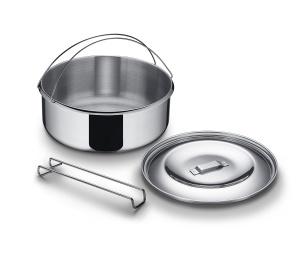 Accesorii oala sub presiune Lagostina 7L metal argintiu 22 cm - Img 2