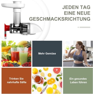 Accesorii pentru storcator AMZCHEF compatibile cu masini de facut sucuri KitchenAid, Alb - Img 5