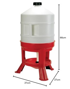 Adapatoare automata pentru pasari Kerbl 70233, 30 litri, plastic rosualb - Img 6