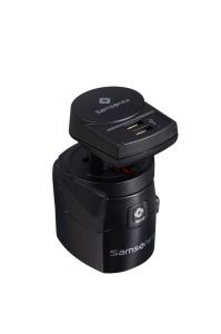 Adaptor mondial Samsonite World Adaptor Pro 3-PUSB, Negru