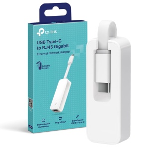 Adaptor USB-C Ethernet TP-Link UE300C, 1000Mbps, compact, pliabil