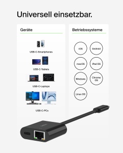 Adaptor USB-CEthernet Belkin INC019BTBK, 100W, Gigabit, 32g - Img 6