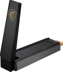 Adaptor WiFi MSI AXE5400 Tri-Band USB 6E 5400 Mbps Antena ajustabila WPA3 - Img 3