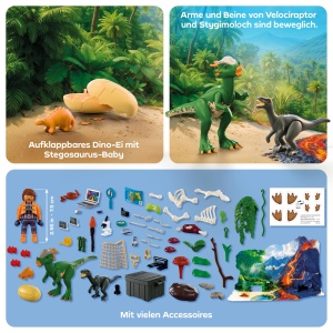 Advent Calendar Dino-Expedition PLAYMOBIL 72225 cu 24 Surprize pentru Copii - Img 5