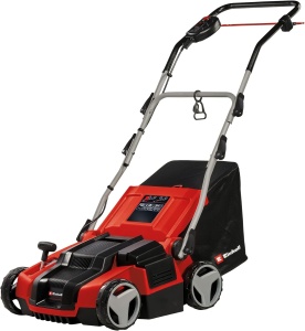 Aerator de scarificator electric Einhell GE-SA 1435/1 (1,4 kW, latime de lucru de 35 cm, reglare adancime de lucru in 4 trepte, sac de colectare de 28 L)