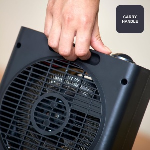 Aeroterma BLACKDECKER BXSH2003E 2000W Termostat Reglabil Protectie Anti-Rasturnare Negru Mat - Img 6