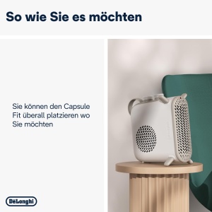 Aeroterma electrica DeLonghi Capsule Fit HFS70B20 2000W pozitionare flexibila alb - Img 5