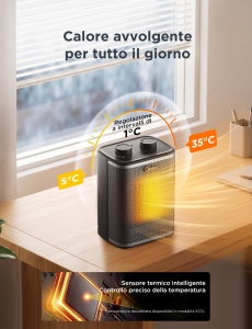 Aeroterma Midea PTC, 2000 W, portabila, cu termostat ajustabil - Img 5