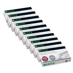 Agrafe de birou Leitz Juwel 4 mm, 10 cutii a cate 2000 bucati, otel zincat