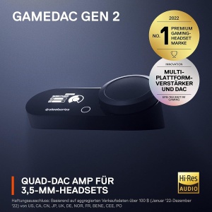 Amplificator audio SteelSeries GameDAC Gen 2, Hi-Res, Quad-DAC, Negru - Img 2
