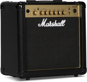 Amplificator de chitara Marshall MG15GR, 15W, 2 canale, negru si aurie - Img 5
