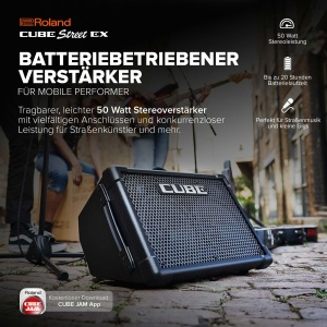 Amplificator Stereo Roland Cube Street EX, 50W, portabil, cu 4 canale - Img 2