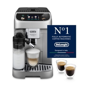 Aparat de cafea complet automat DeLonghi Magnifica Plus ECAM32270SB cu ecran color tactil mare 18 bauturi calde si reci spuma cremoasa de lapte setari - Img 4