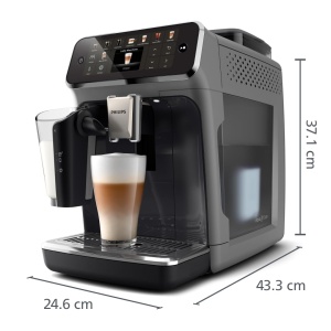 Aparat de cafea complet automat Philips seria 5500 - sistem de lapte LatteGo, 20 de specialitati de cafea calda si rece, cu 40% mai silentios cu SilentBrew, QuickStart, gri (EP5544/50) - Img 8