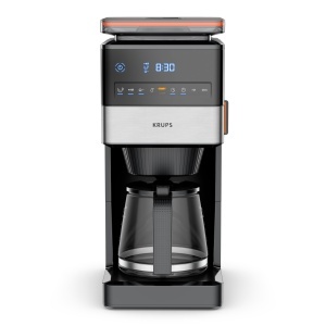 Aparat de cafea cu filtru Krups Grind Aroma XL, rasnita conica detasabila, panou de control digital, capacitate XL (1,5 l), functie de mentinere la cald, ulcior de sticla, negru/otel inoxidabil, KM842810 - Img 2