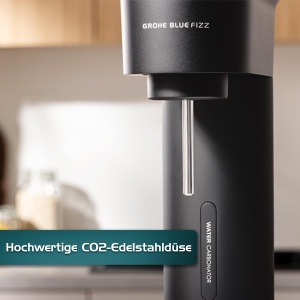 Aparat de carbonatare GROHE Blue Fizz 31943K00 3 niveluri de sprudulare negru - Img 4