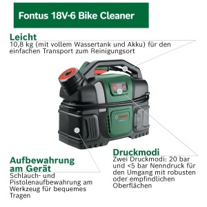Aparat de curatat cu presiune Bosch Fontus 18V-6, 6L, 8 trepte de presiune - Img 3