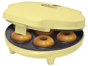 Aparat de facut gogosi Bestron ADM218SD 700W 7 portii design retro galben