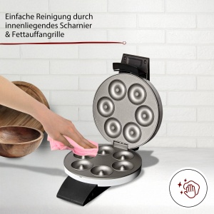 Aparat de facut mini-donuts Cloer 6121, 6 mini-donuts, 520W, alb - Img 4
