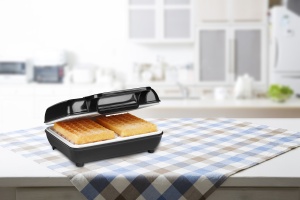 Aparat de facut waffles CONCEPT VF3040, 1000 W, inoxnegru, placi ceramice antiaderente - Img 2