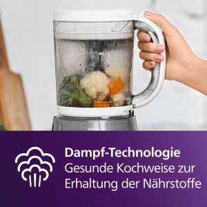 Aparat de gatit pentru bebelusi AVENT SCF88301, 4-in-1, 1000 ml, spulberabil - Img 5