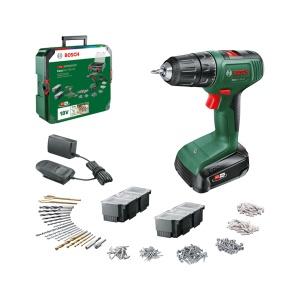Aparat de gaurit si insurubat Bosch EasyDrill 18V-40, 1.5Ah, 241 piese