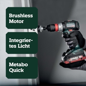 Aparat de gaurit si insurubat Metabo BS 18 LT BL Q, 18 V, Motor Brushless, Sistem Rapid - Img 3