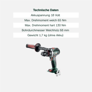 Aparat de gaurit si insurubat Metabo BS 18 LTX BL I, 18 V, motor brushless, putere mare - Img 4