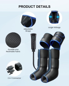 Aparat de masaj pentru picioare si picioare COMFIER 3-in-1 cu incalzire si compresie 6 moduri 3 intensitati - Img 8