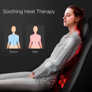 Aparat de masaj RENPHO Shiatsu pentru spate si gat cu functie de incalzire si vibratii 3 zone de masaj - Img 3