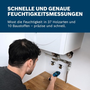 Aparat de masurat umiditate Bosch Professional GMP 1-13, 37 tipuri de lemn, IP 65 - Img 3